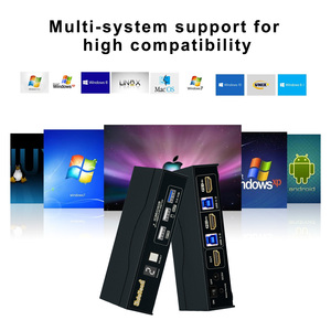 JideTech 2 Port <strong>HDMI</strong> KVM Switch 4K@60Hz with <strong>Input</strong> Cables Digital <strong>Display</strong> and Wired Remote USB 3.0 Hub for 2 <strong>Computers</strong> 1 Monitor - Product Image 5