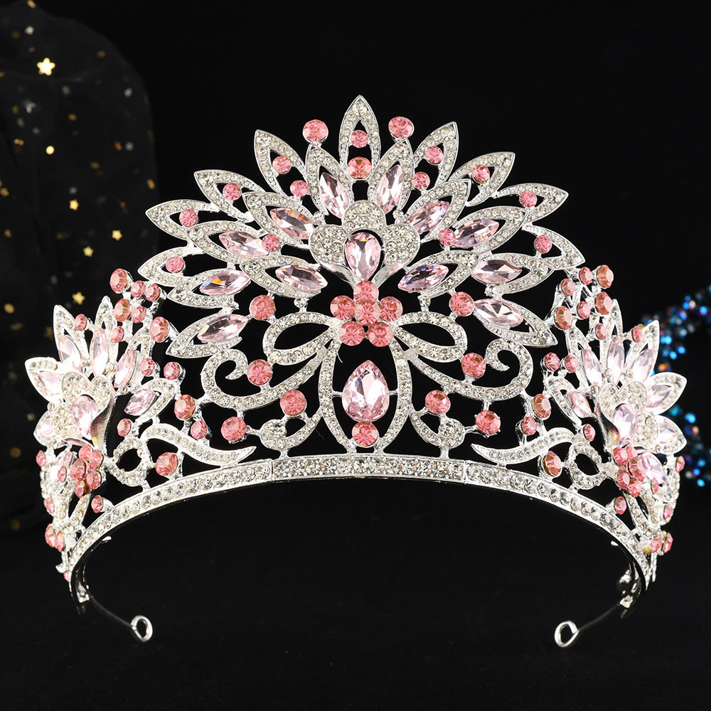 Thick silver white diamond-light pink