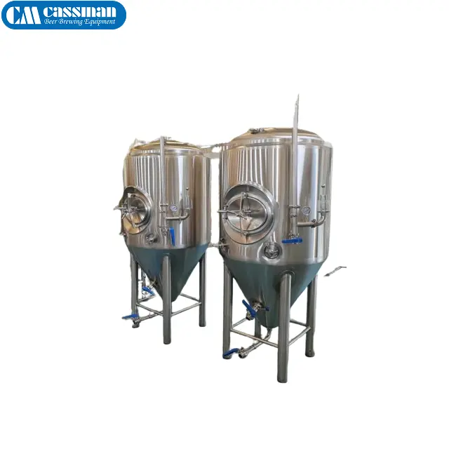 Tanque de fermentação de aço inoxidável com fundo cônico, tanque de cerveja brilhante 600L