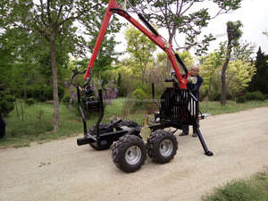 2T Logging Trailer tandem Axle Atv Trailer Heavy Duty with <strong>Timber</strong> Crane - Product Image 6