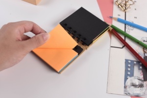 Fabricante papel Kraft cubierta dura Mini cuaderno publicidad regalo logotipo personalizado espiral encuadernado Bloc de notas con notas adhesivas surtidas - Product Image 4