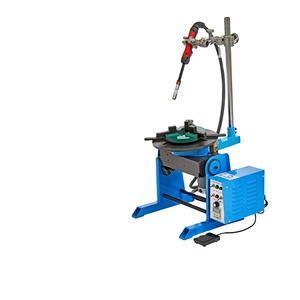Auto Rotating Welding <strong>Table</strong> 100kg Welding Positioner with 200mm Clamp Pneumatic Tailstock