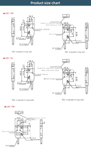 Distancia de detección LERAUN 1000mm NPN NC 12-24VDC Interruptor de sensor fotoeléctrico infrarrojo IP66 en forma de U Micro reflexión difusa - Product Image 5