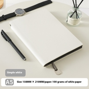 Custom A5 Business Journal Style <strong>Notebook</strong> with Litchi <strong>Pattern</strong> Thickened Soft Leather Cover Printable Logo Paper Interior Design - Product Image 6
