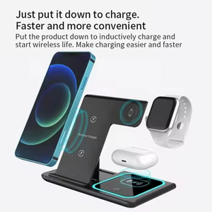Güçlü manyetik 3 in 1 kablosuz iphone şarj cihazı 15 14 hızlı şarj Apple için İzle 8 7 SE kablosuz şarj için Airpods - Product Image 4