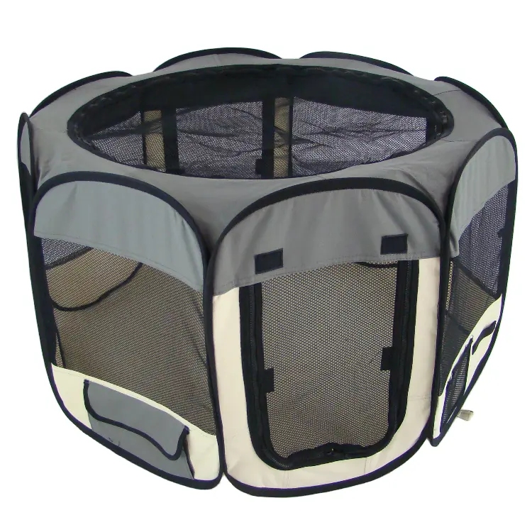 Comfortable portable pet dog fence soft foldable pet playpen with carry bag