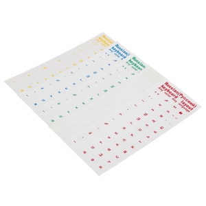 Cubierta de teclado de letra de idioma de película de pegatina transparente personalizada para computadora portátil PC protección contra el polvo portátil - Product Image 2
