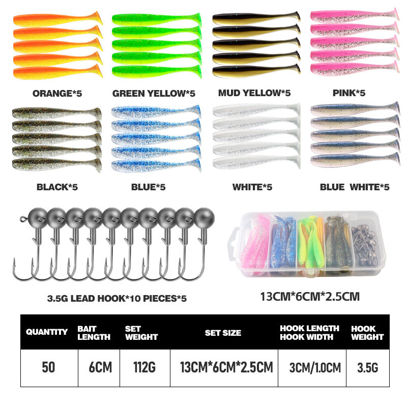 ชุดเหยื่อ6ซม. 50ชิ้น (112ก.)