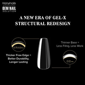 OEM kendi marka jel X İpuçları Pro kutusu uzun Stiletto-B yumuşak tırnak uzatma İpuçları yarım kapak tasarımı için basın-tırnakları - Product Image 3