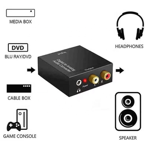 Decodificador convertidor digital a analógico, adaptador de Audio estéreo coaxial de fibra óptica a amplificadores Rca con Audio - Product Image 5