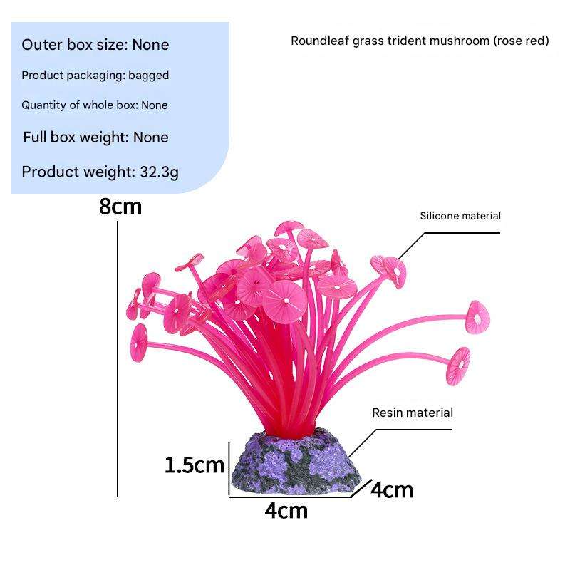 Round-leaf grass trident mushroom (rose red)