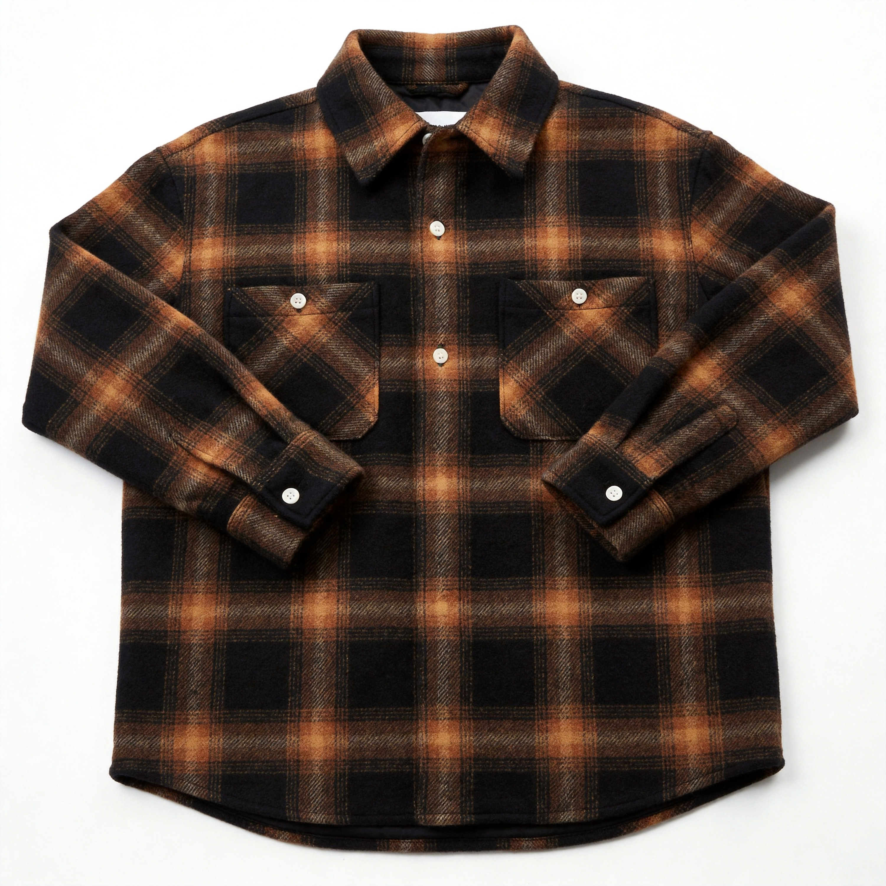 Plaid noir et orange