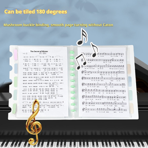Fermagli musicali multifunzione Design con fibbia a fungo a foglia larga di ricambio per la classificazione dei quaderni di pianoforte - Product Image 4