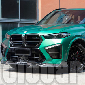 Oiomotors Dry Carbon Fiber Front Bumper Air Inlt Cover Trims Splittersfor BM W F95LCI X5M