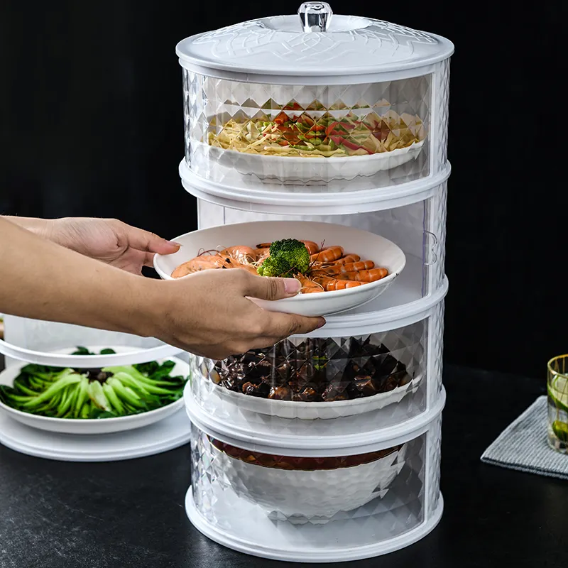 Hot-selling Reusable Multi-layer Insulation Box Stackable Kitchen Plastic Food Cover