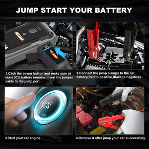 Dual-Purpose Jump Starter &amp; <strong>Power</strong> <strong>Bank</strong>: 18W PD <strong>Input</strong>, <strong>QC3.0</strong> <strong>Output</strong> for Cars <strong>and</strong> Gadgets - Product Image 4
