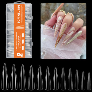 ネイルフォーム240個クリアネイルエクステンションチップ偽ツールフルカバー - Product Image 4