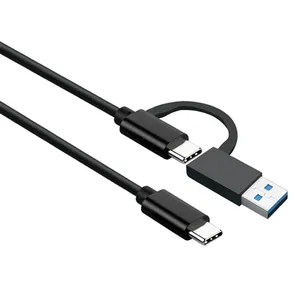 10Gbps ซิงค์ข้อมูล USB A/C 3.0 ถึง USB ประเภท C สําหรับแล็ปท็อปแท็บเล็ต 2 ใน 1 สาย USB C ชาร์จเร็ว - Product Image 3
