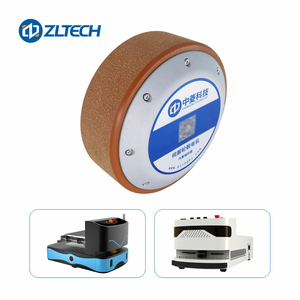 Low Speed High Power 4096 Magnetic Encoder 8inch 400kg Load 200RPM 48V Brushless AGV DC Wheel Hub Servo Motor with PU Tire - Product Image 4