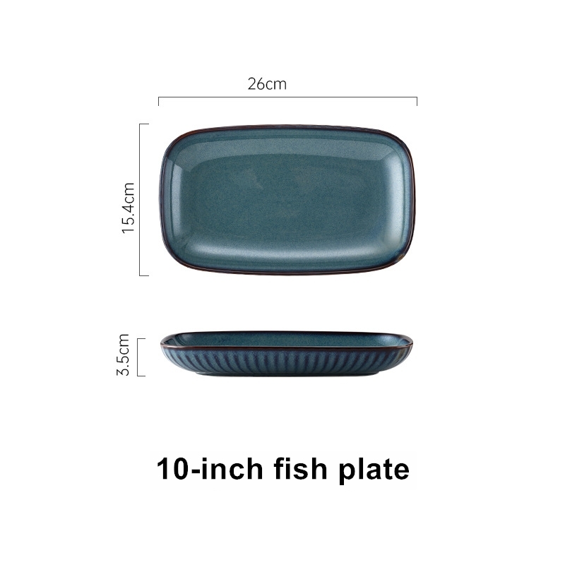 Assiette rectangulaire de 10 pouces