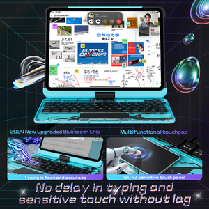 Moda Y2K Moda funcional Bluetooth 7 colores RGB retroiluminado Magic Keyboard con panel táctil para iPad Air 4/5/6 M2 2024 M3 2025 - Product Image 4