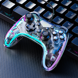 Joystick RGB con cable de diseño transparente para Nintendo Switch, controlador de Gamepad para PC y ordenador, diseño transparente - Product Image 4