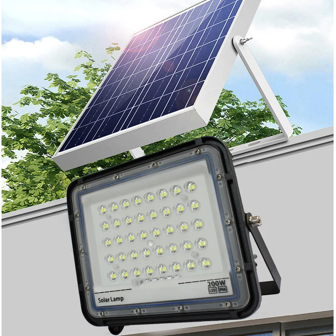 Buiten Binnenplaats Tuin Sport Solar Led Schijnwerper 50W 100W 200W 300W Zonne-Reflector Licht