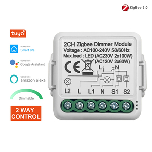 <strong>Zigbee</strong> 2 Gang Dimmer Module DIY Wireless <strong>Zigbee</strong> Smart Home <strong>Zigbee</strong> Led Dimmer Tuya Gateway - Product Image 3