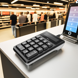 20-Keys Membrane <strong>Numeric</strong> <strong>Keyboard</strong> with LCD and Voice Prompt Mini USB <strong>Numeric</strong> Keypad for POS - Product Image 1
