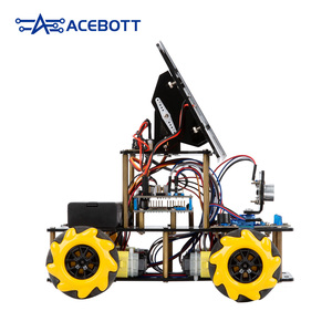 Güneş enerjili WiFi App kontrol 4WD Mecanum akıllı araç kiti Arduino için Offroad programlanabilir Robot araç