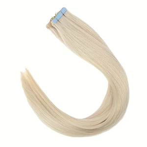 高品質女性用ファッションロングストレートテープイン合成ヘアエクステンション事前結合スティックプロテインファイバーライトカラー
