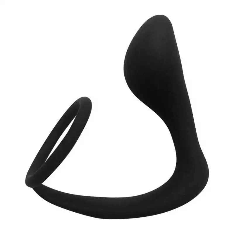 Plug anal para bunda anal, brinquedo sexual em silicone, massageador de próstata com anel de pau para homens