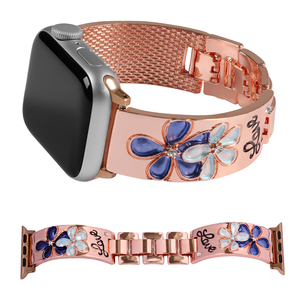 สายนาฬิกาอัจฉริยะลายดอกไม้สำหรับ Apple Watch Series 9/8/7/6/5/4สามารถใช้ได้กับรุ่น Apple Watch - Product Image 6