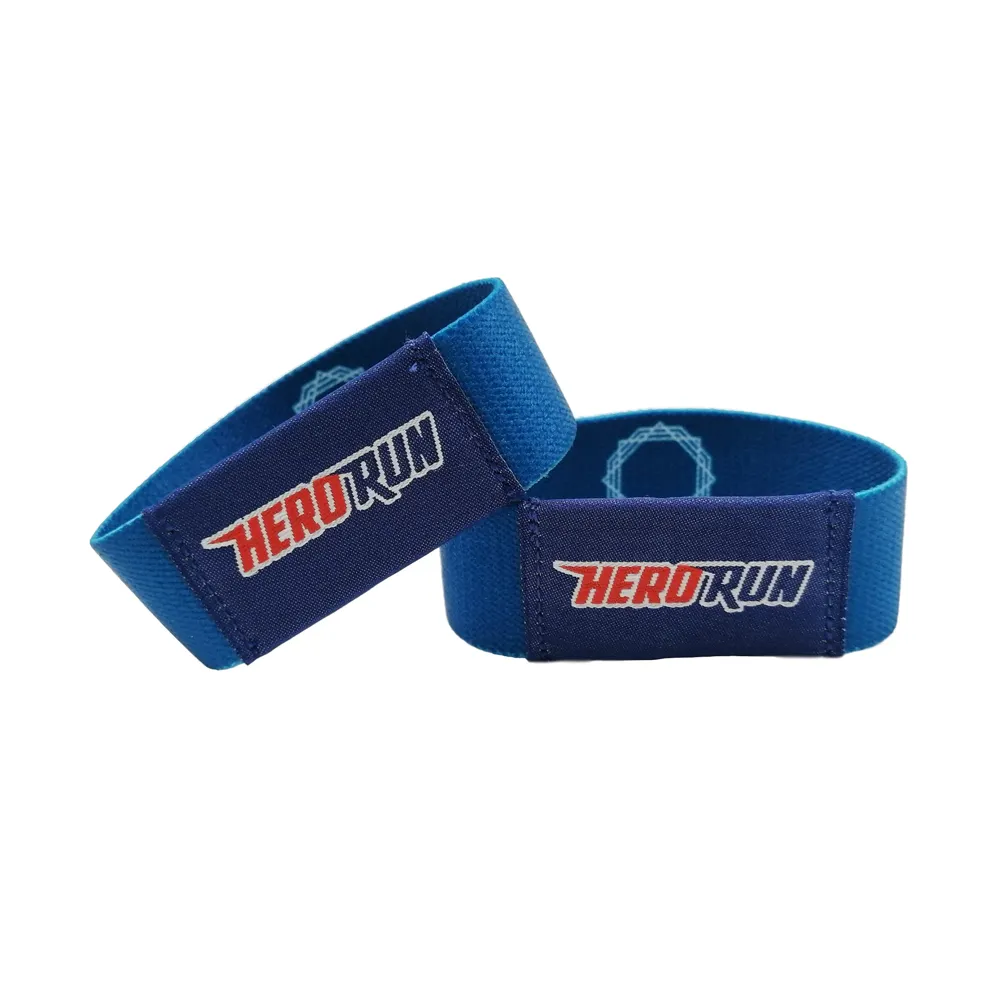 Custom Fabric Elastic Stretch Bracelets fashion fabric elastic Wristbands For Sports Teams Fabric