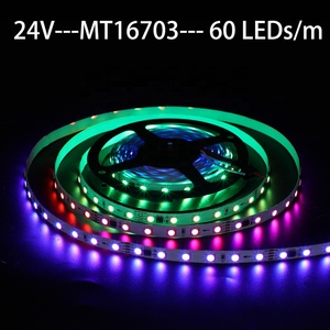 5V 12V 24V แอดเดรสพิกเซล RGB Ruban LED โปรแกรม WS2812 WS2812B RGBIC กลางแจ้งกันน้ํา Dream แอดเดรส LED Strip Light