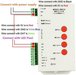 Карточный светодиодный контроллер пикселей DC5-24V для WS2801 WS2811 WS2812B LPD6803 2048 светодиодный контроллер - Product Image 3