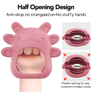 Trẻ sơ sinh bé món quà dễ thương động vật axolotl <span class=keywords><strong>Teether</strong></span> găng tay BPA cấp thực phẩm miễn phí Silicone bé mọc răng nhai đồ chơi cho 0-6 6-12 tháng - Product Image 3