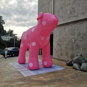 Tùy chỉnh lớn <span class=keywords><strong>Inflatable</strong></span> động vật màu hồng <span class=keywords><strong>Dalmatian</strong></span> <span class=keywords><strong>Inflatable</strong></span> màu hồng phim hoạt hình con chó để trang trí - Product Image 4