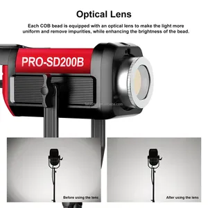 GVM Official PRO SD200B luce LED per riprese Video 2800-6800K fotografia di luce telecomando di illuminazione a uscita continua - Product Image 6
