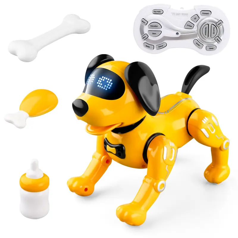 Remote Control Robot Dog Toy Smart Dancing Robots for Kids RC Stunt Toy Dog with Sound Electronic Pets