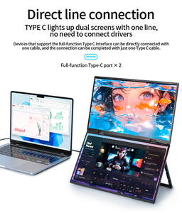 15.6英寸便携式显示器，具有同步和异步显示，Type-C，HDR HD，支持所有hd-mi输入。 - Product Image 5