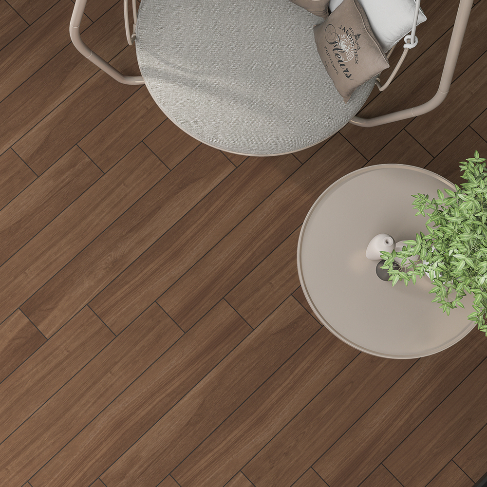 Chinese Porcelain Wood  Tile For Living Room Library Study Room 200x1200mm