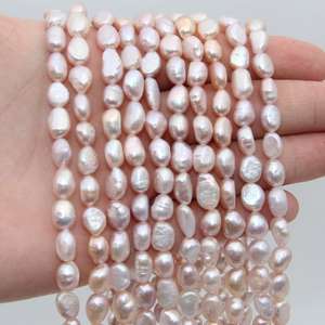 Chất lượng cao ngọc trai nước ngọt màu hồng gạo Nugget hạt tự nhiên Baroque Ngọc Trai Đá quý hạt đối với trang sức làm với giá bán buôn - Product Image 1