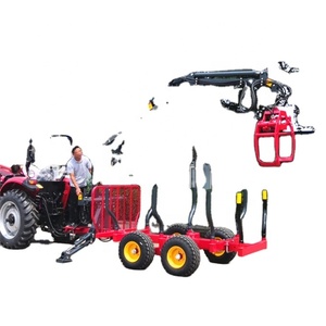 China Samtra!! Forest <strong>Machines</strong> 3 Ton <strong>Timber</strong> Trailer, Logging Trailer with Crane - Product Image 1