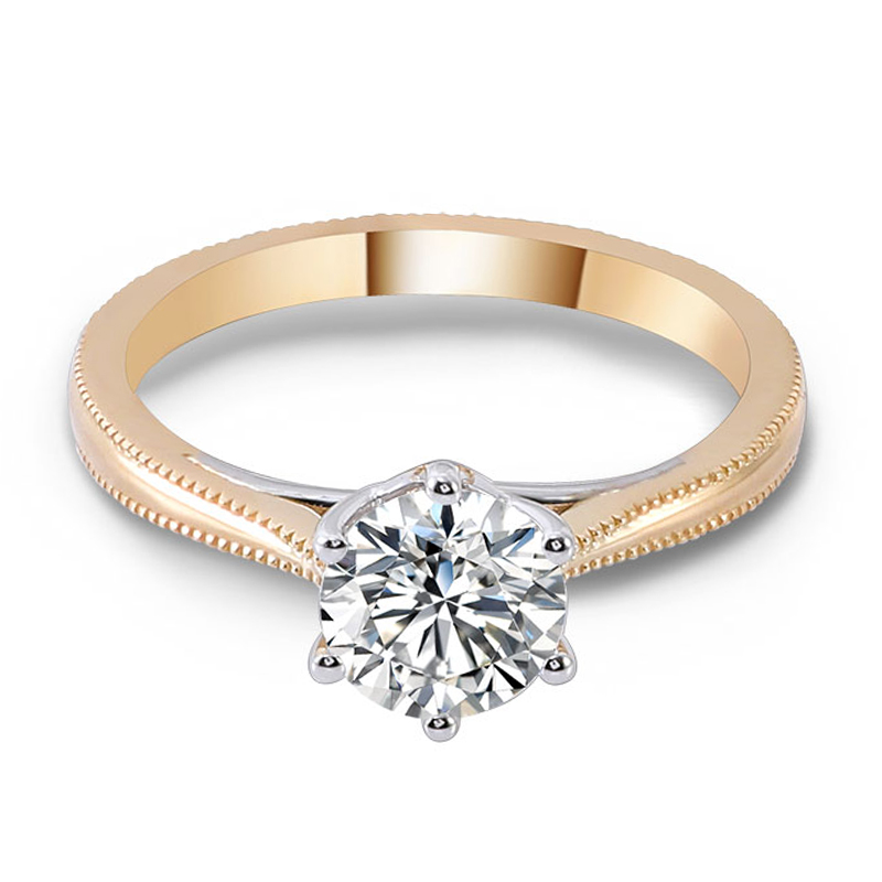 แหวนมอยซาไนต์ทองแท้ 18K