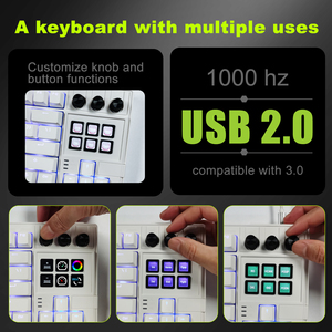 Custom Keyboard with LCD Screen - K1 <strong>Pro</strong> with <strong>Programmable</strong> Display <strong>Keys</strong>, Gasket Mount, ARGB - Ideal for Editing &amp; AI Workflows