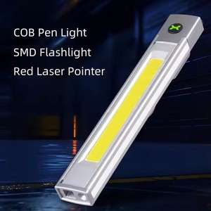 Portatile Magnetico Impermeabile Contenitore a Penna Ricaricabile a <span class=keywords><strong>Laser</strong></span> Rosso Penna a Led Torcia con Scale Clip