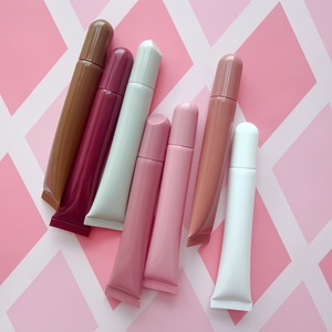 C-Tùy Chỉnh 10Ml 20Ml Bóp Ống Cho Son Bóng Son Môi Son Dưỡng Cuộn Trên Mắt Kem Bao Bì Trắng Màu Hồng Nhựa PE Chất Liệu - Product Image 2