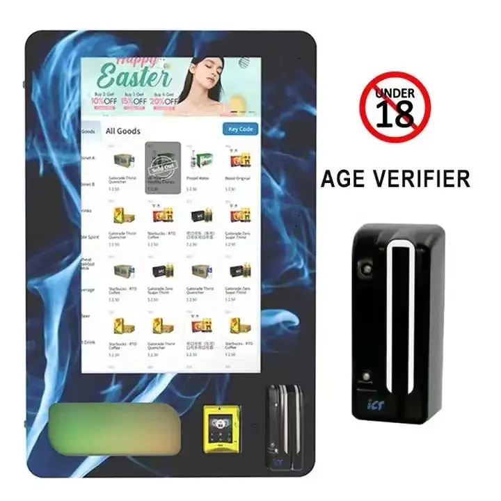 Zhongda-Mini máquina expendedora de tabaco montada en la pared, con pantalla táctil y verificación de edad