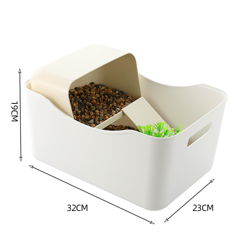 Poignée cylindre*1 + plateforme*1 + plantes aquatiques*2 + pierres*1